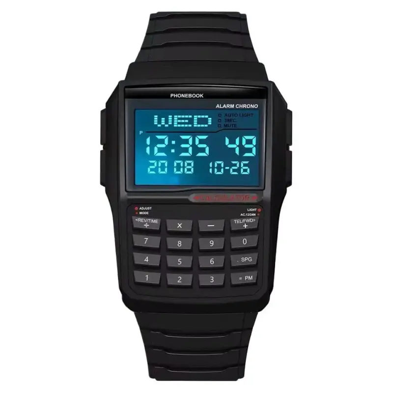 Reloj calculadora digital con alarma y cronómetro