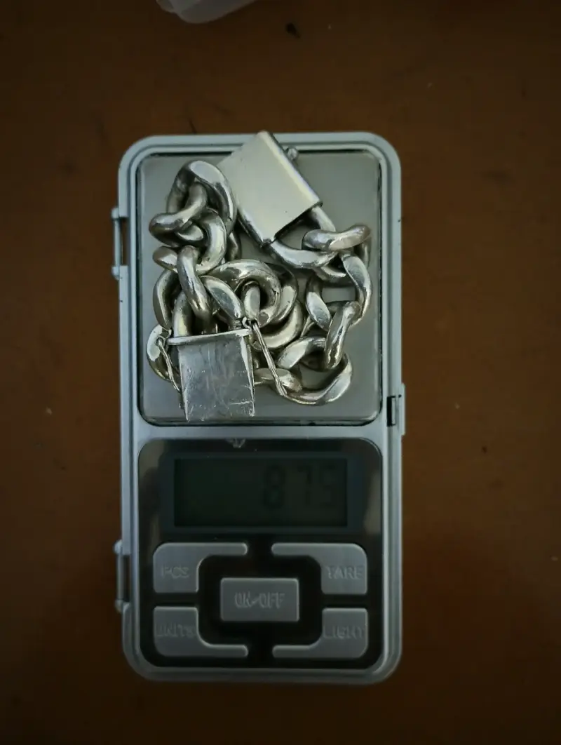 Pulsera de eslabones gruesos en plata - 2