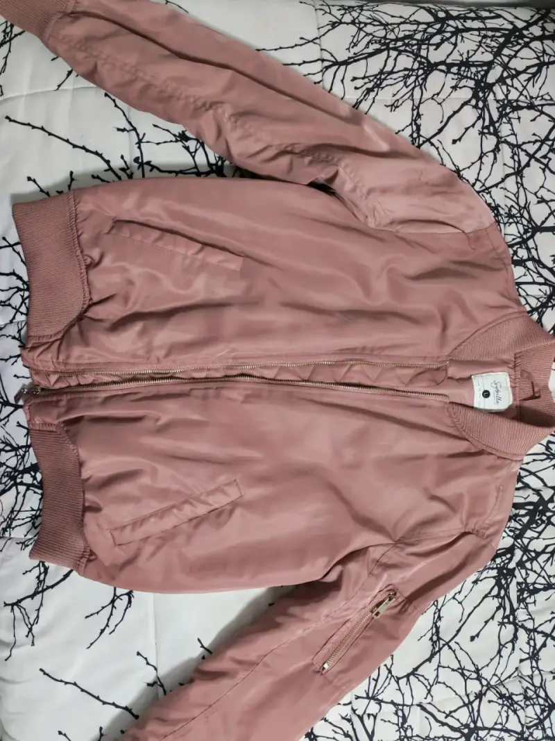 Chaqueta bomber rosa para mujer - 1