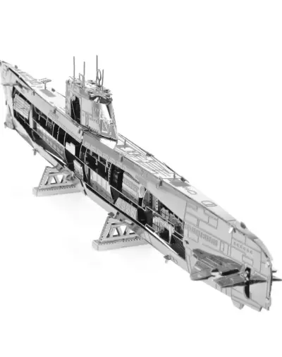 Modelo 3D de Submarino Metálico. Uboat tipo XXl - miniatura 1