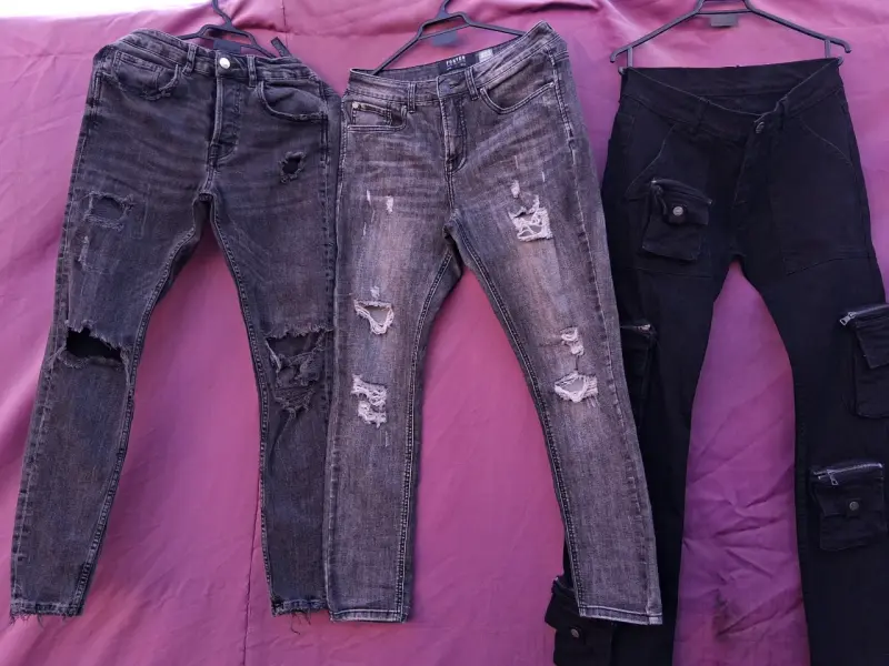 Lote de jeans rotos para hombre Zara y Foster - 1