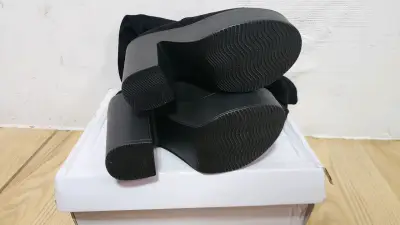Botas negras de tacón alto para mujer - miniatura 3