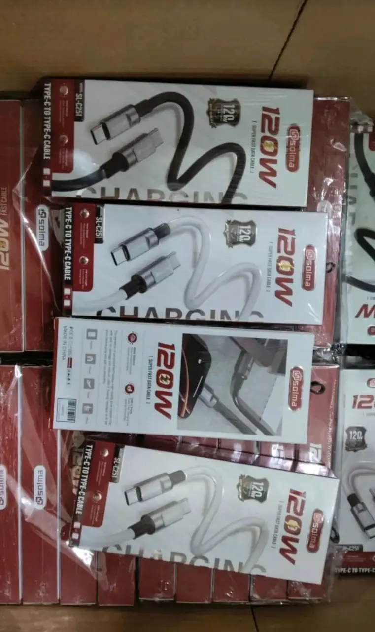 Cable de Carga Rápida USB-C 120W Solima