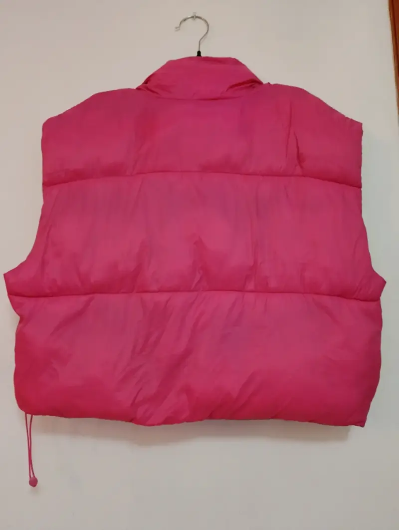 Chaleco acolchado reversible rosado para mujer - 2