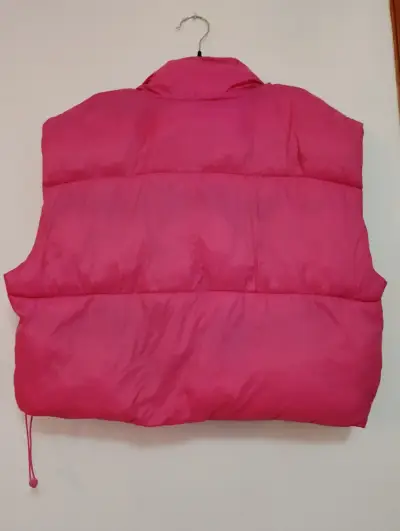 Chaleco acolchado reversible rosado para mujer - miniatura 2
