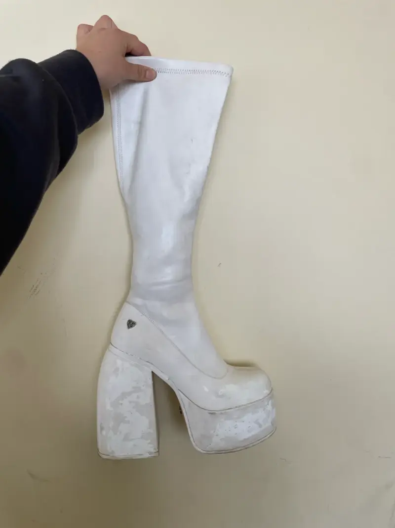 Botas blancas de plataforma altas