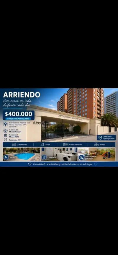 Arriendo departamento Mirador Azul - miniatura 1