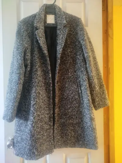 Abrigo de lana gris para mujer talla M - miniatura 1