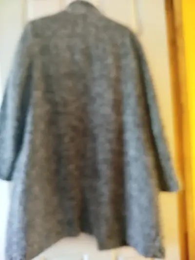 Abrigo de lana gris para mujer talla M - miniatura 3