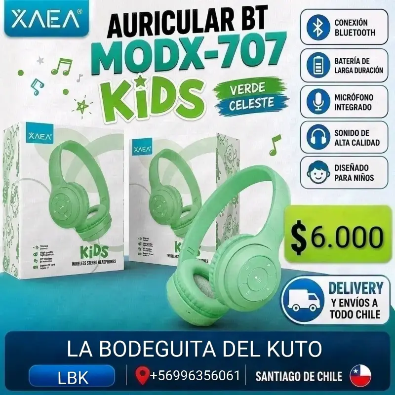 Auriculares Bluetooth para Niños XAEA MODX-708 Violeta - 2