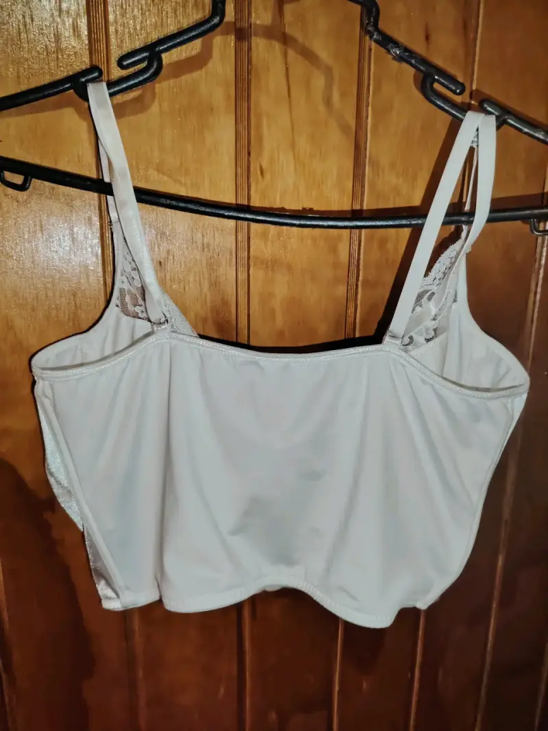 Corset blanco con encaje talla S - 2