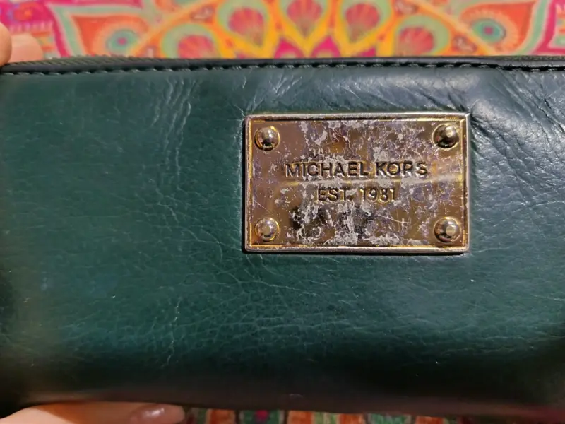 Billetera  de cuero verde Michael Kors - 4