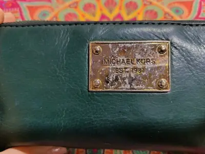 Billetera  de cuero verde Michael Kors - miniatura 4