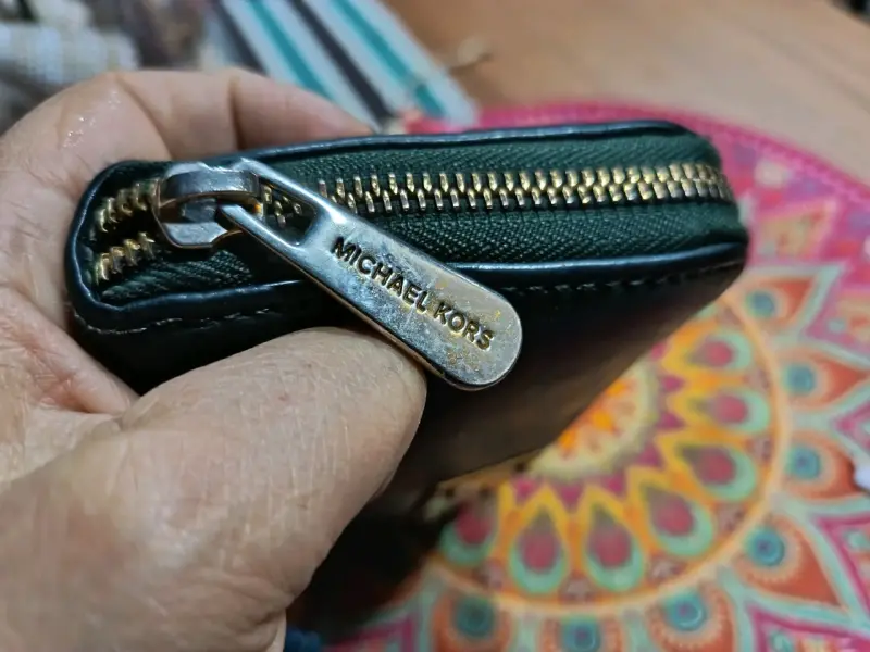 Billetera  de cuero verde Michael Kors - 6