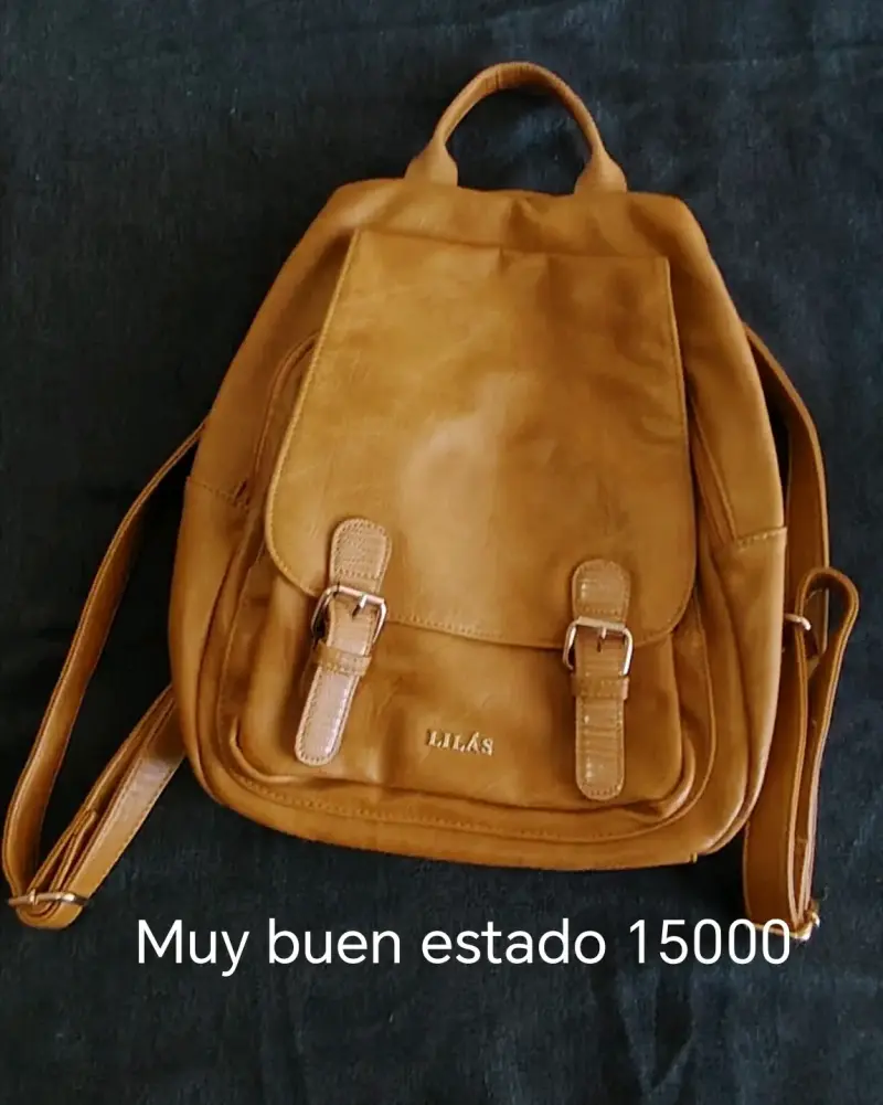 Mochila de cuero sintético Lilás en buen estado - 1