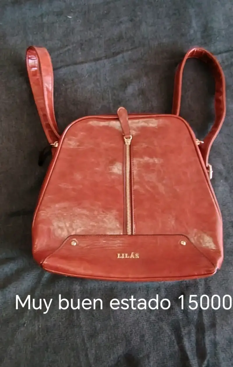 Mochila de cuero sintético Lilás en buen estado - 2