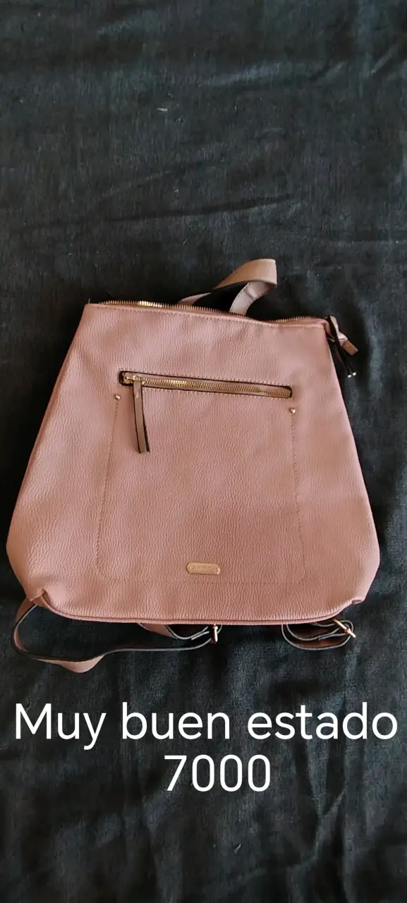 Mochila de cuero sintético Lilás en buen estado - 3