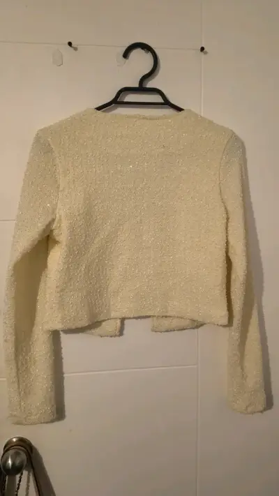 Chaqueta de fiesta beige con lentejuelas - miniatura 2