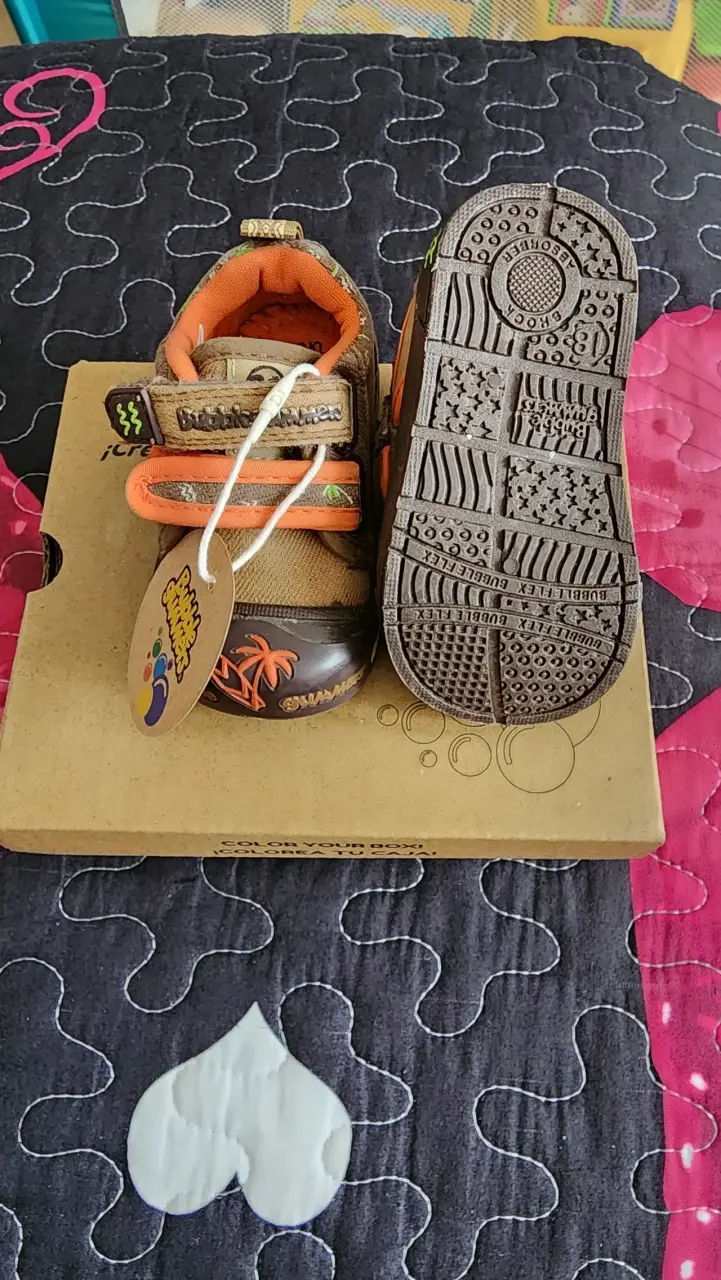 Zapatos para bebé Bubble Gummers marrón y naranja - 2
