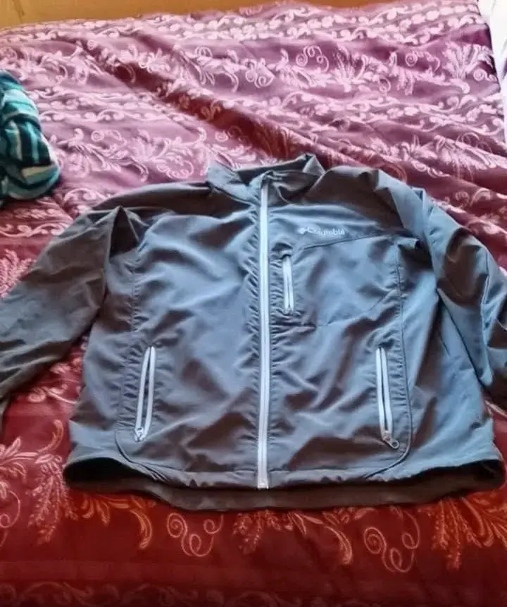 Chaqueta impermeable gris Columbia para hombre