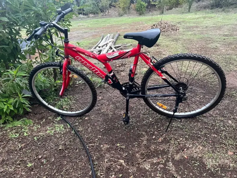 Bicicleta montaña roja Quantum con suspensión - 2