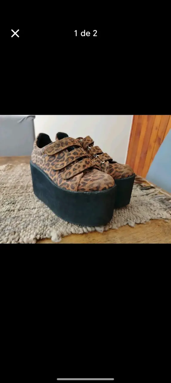Zapatillas plataforma animal print para mujer - 1