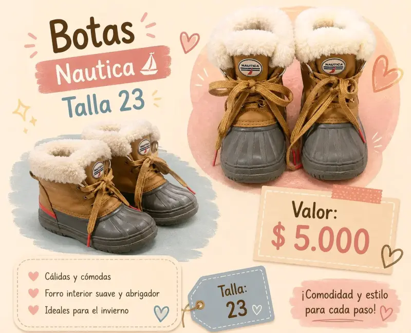 Botas de invierno para niños Nautica talla 23