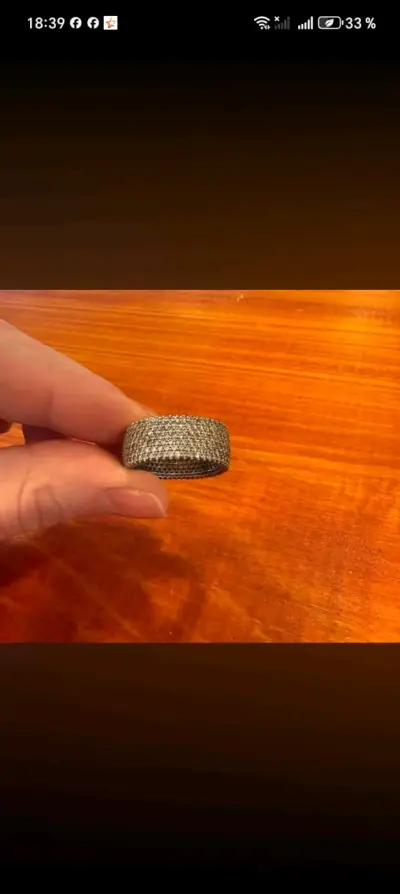 Anillo plata rodinada circones - miniatura 1