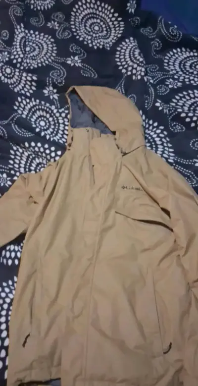 Chaqueta impermeable Columbia beige para hombre - miniatura 1