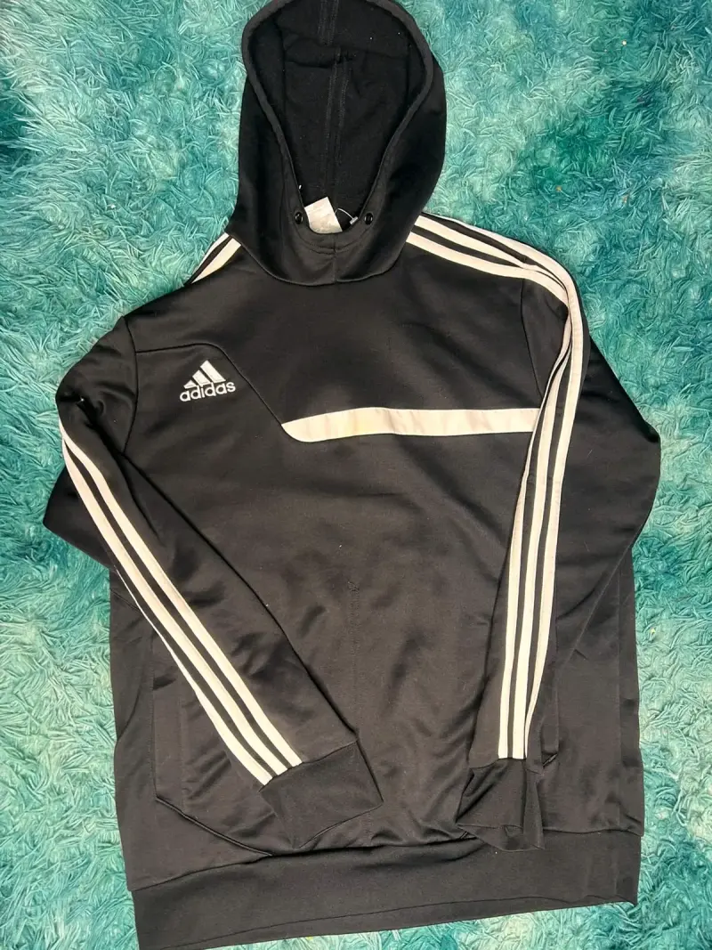 Polerón con capucha negro Adidas para hombre