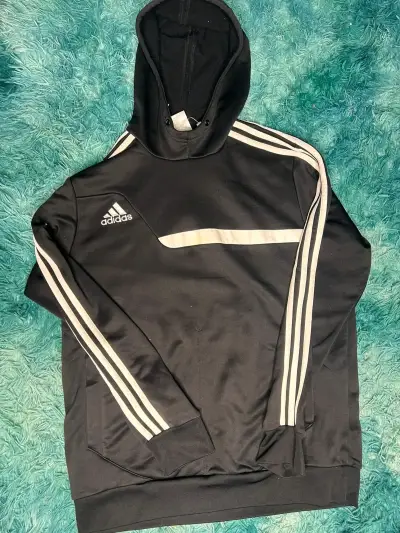 Polerón con capucha negro Adidas para hombre - miniatura 1