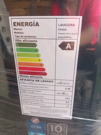Lavadora automática Fensa Premium Care 21 Black - miniatura 1