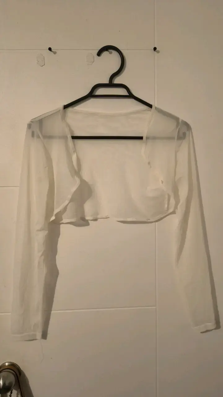 Bolero Blanco de gasa transparente Mujer
