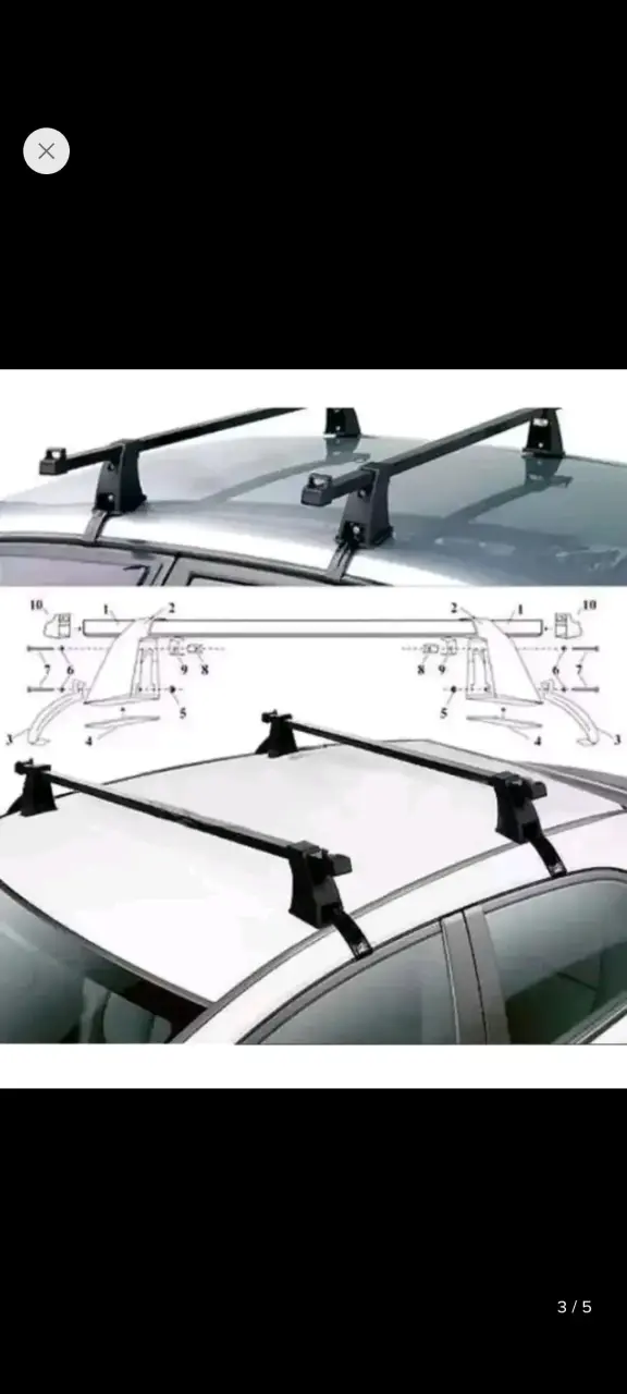 Barras portaequipaje para auto ajustables - 2