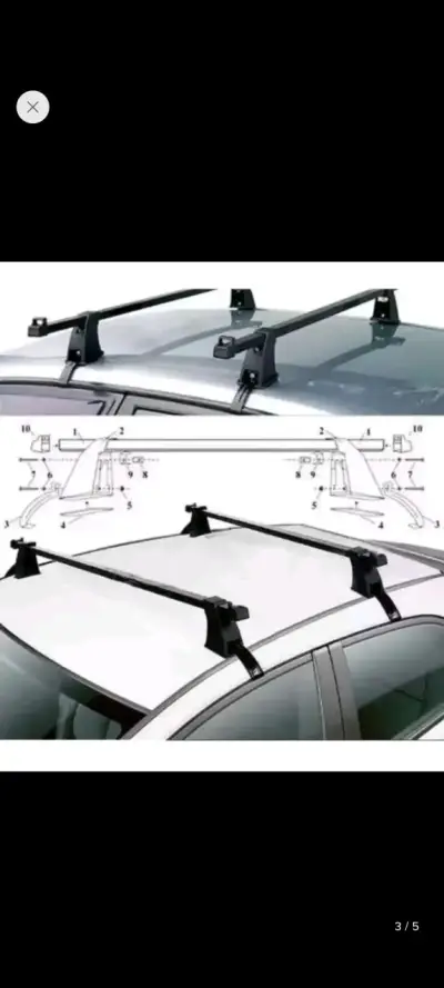 Barras portaequipaje para auto ajustables - miniatura 2