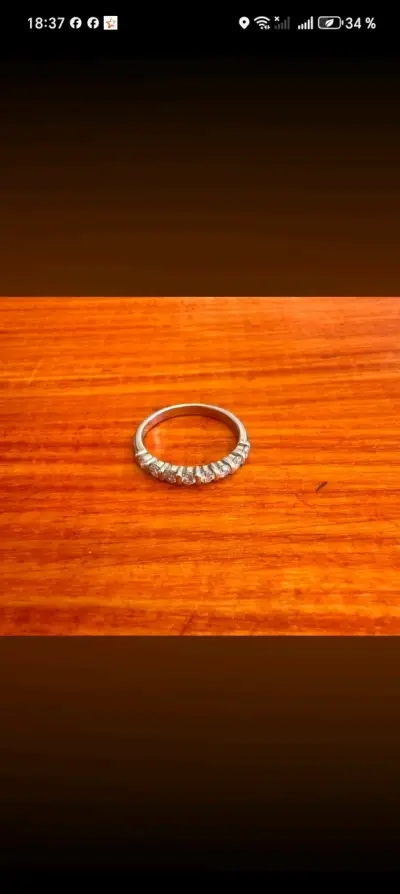 Anillo de plata 925 con moisanitas - miniatura 2