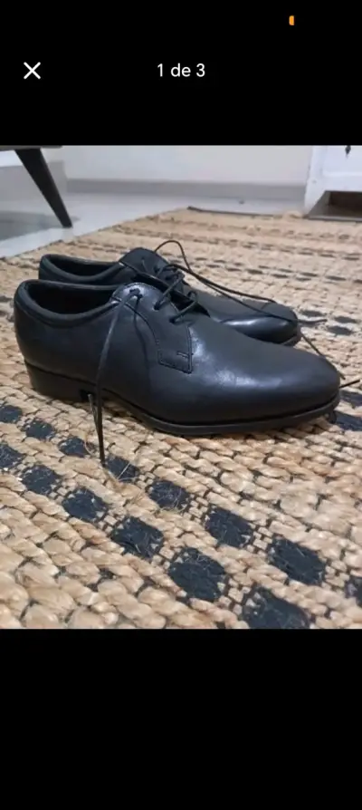 Zapatos de vestir negros para hombre - miniatura 1
