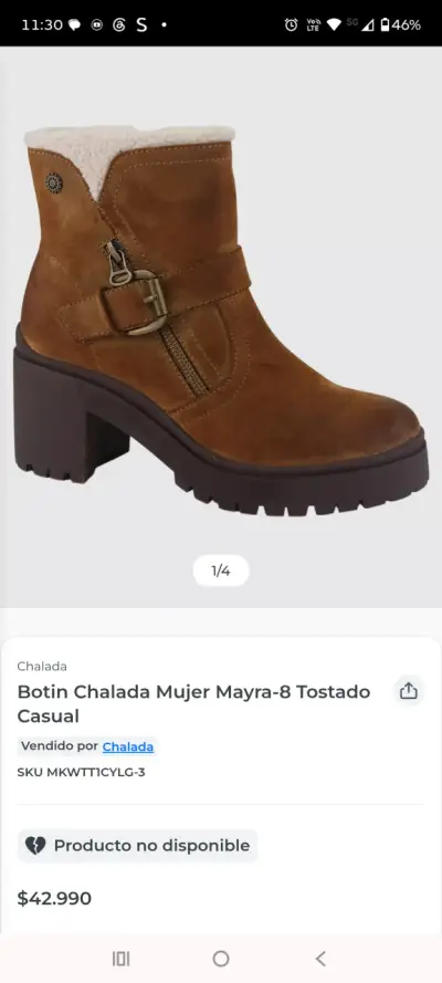 Botines de gamuza marrón con forro de lana - miniatura 6