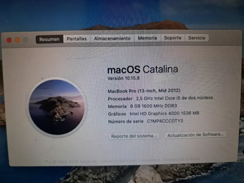 MacBook Pro 13 pulgadas 2012 con macOS Catalina - 3