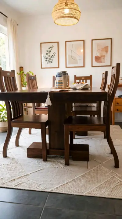 Juego de Comedor de Madera para 6 Personas - miniatura 1