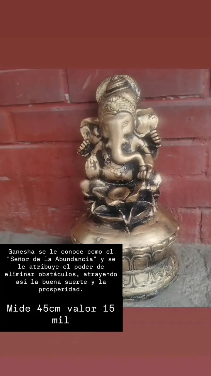 Estatua de Ganesha en bronce 45cm