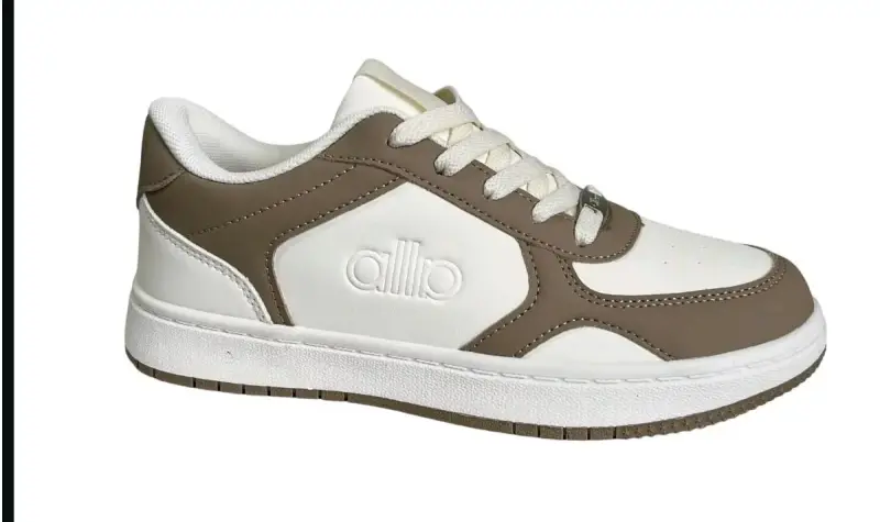 Zapatillas deportivas blancas y marrones Allo