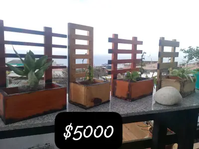 Soportes de madera para macetas decorativas - miniatura 2