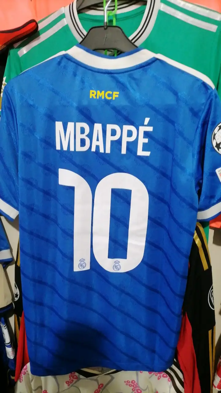 Camiseta Real Madrid Mbappé Azul - 2