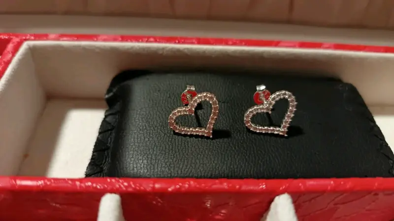 Set de aros de plata con diseño floral - 5