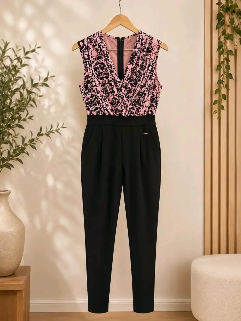 Elegante enterito de mujer con estampado floral - 2