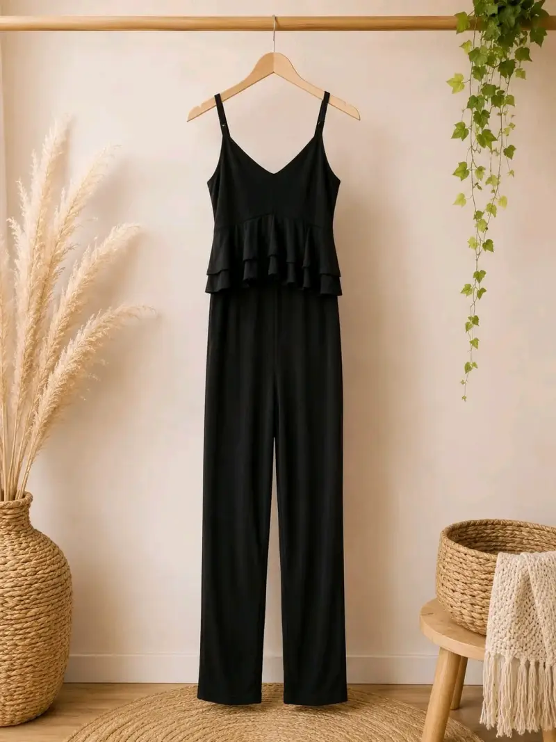 Enterito negro elegante para mujer