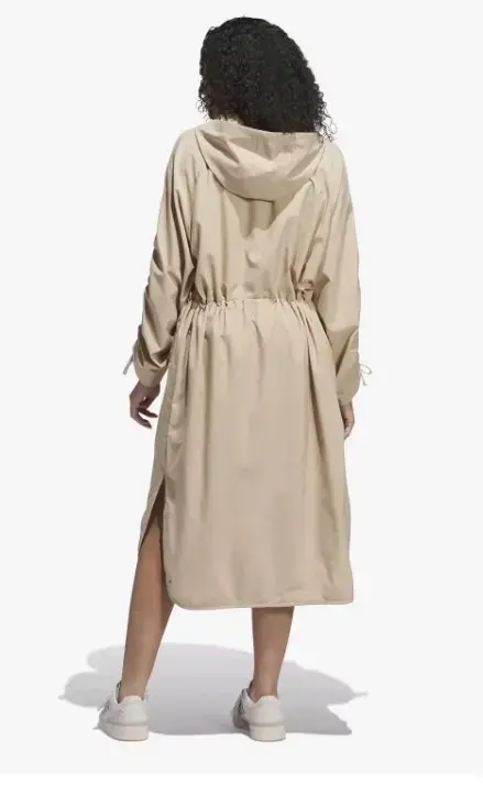 Vestido original largo beige con capucha para muje - 1