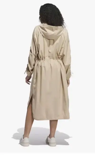 Vestido original largo beige con capucha para muje - miniatura 1