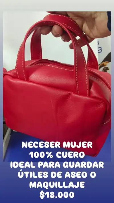 Neceser de cuero para hombre y mujer - miniatura 2